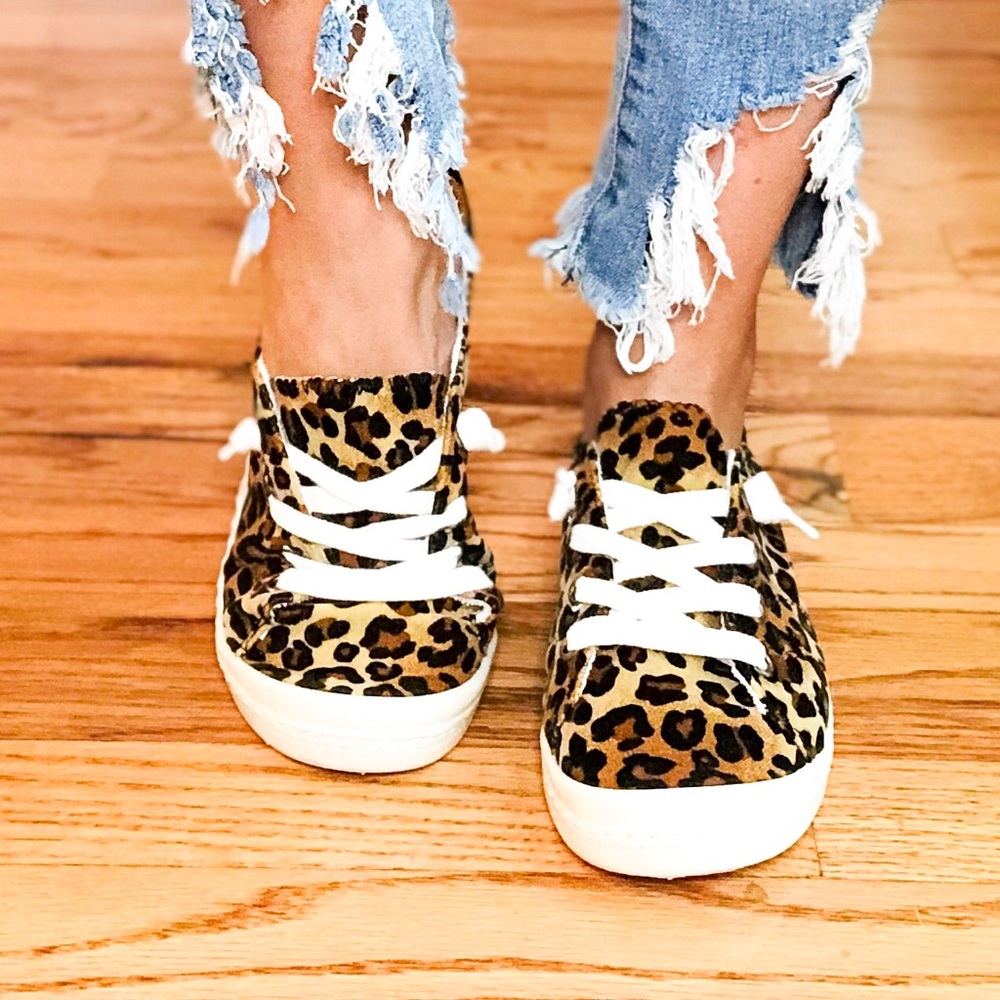 Leopard print sneakers